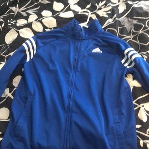 Blue adidas track jacket